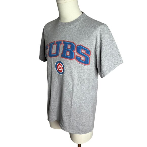 Vintage Y2K Chicago Cubs Crewneck T Shirt M Grey MLB Baseball Short Sleeve Tee - Picture 5 of 7
